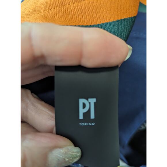 PT Torino Super 100’s Slim Fit Wool Silk Tweed Dress Pants Gray Black Italian 50 - Picture 4 of 14